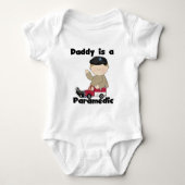 お父さんは救急医療隊員のTシャツおよびギフトです ベビーボディスーツ (正面)