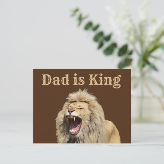 お父さんは王様 父の日パーティー ポストカード (スタンド正面)