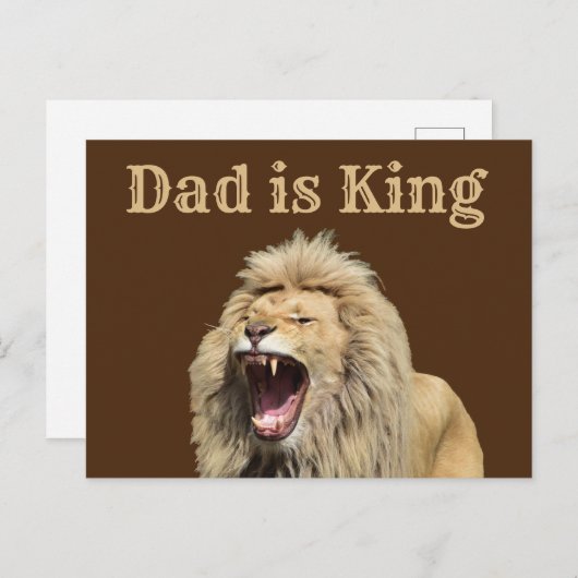 お父さんは王様 父の日パーティー ポストカード (正面/裏面)