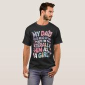 お父さんは私に怒るけど、私は女の子として完全に彼と同じ Tシャツ (正面フル)