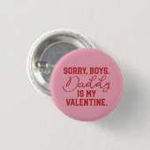 お父さんは私のバレンタインボタンです 缶バッジ (正面&裏面)