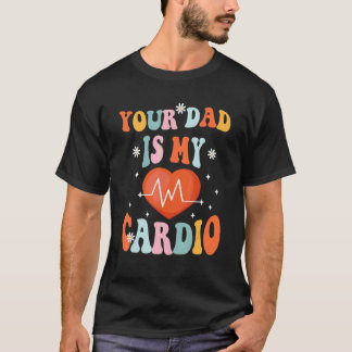 お父さんは私の心臓に悪い レトロなジョーク 嫌味 Tシャツ