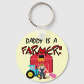お父さんは農家のTシャツおよびギフトです キーホルダー (正面)