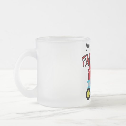 お父さんは農家のTシャツおよびギフトです フロストグラスマグカップ (左)