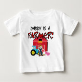 お父さんは農家のTシャツおよびギフトです ベビーTシャツ (正面)