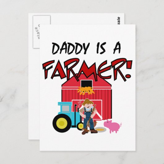 お父さんは農家のTシャツおよびギフトです ポストカード (正面/裏面)