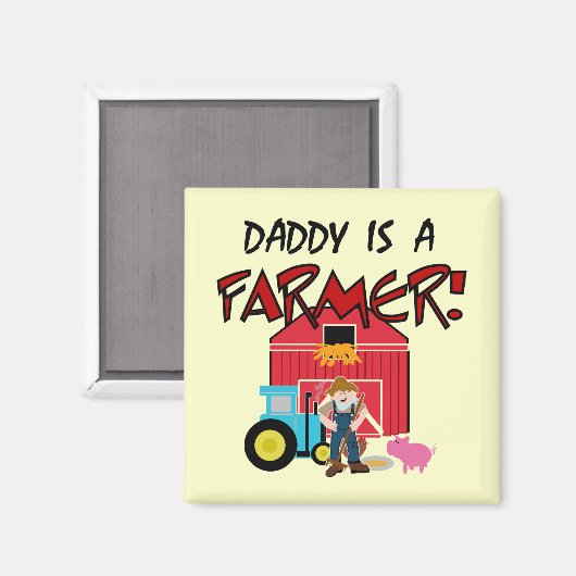 お父さんは農家のTシャツおよびギフトです マグネット (正面/裏面)