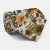 お父さんへのキュートな誕生日プレゼント トロピカル フラワーデザイン ネクタイ (ロール)
