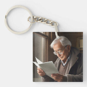 お父さんへのキーチェーン (1) (離れた場所からの贈り物) キーホルダー
