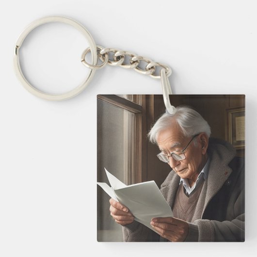 お父さんへのキーチェーン (1) (離れた場所からの贈り物) キーホルダー (正面)