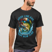 お父さんへのギフトに最適なヴィンテージ釣りグラフィック Tシャツ (正面)
