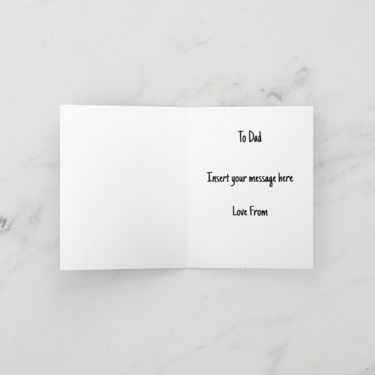 お父さんへのパイチャートの父の日カード カード (内部)