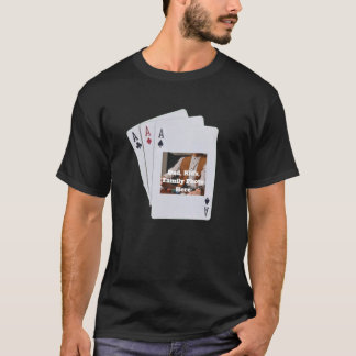 お父さんへのポーカーギフト、3エースのカスタムフォトTシャツ Tシャツ