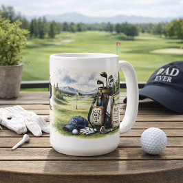 お父さんへの心からのゴルフのトリビュート コーヒーマグカップ