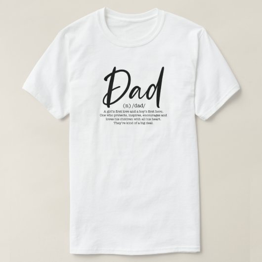 お父さんへの意味深い定義ギフト Tシャツ (デザイン正面)