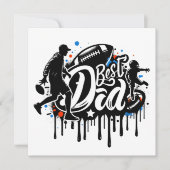 お父さんへの最高のサッカーフットボール父子グラフィティホリデーカード シーズンカード (正面)