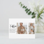 お父さんへの最高の名言ギフト 現代のコラージュ写真 ポストカード (スタンド正面)