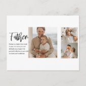 お父さんへの最高の名言付き現代的なコラージュ写真ギフト ポストカード (正面)