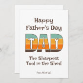 お父さんへの父の日カード最高のツール シーズンカード (正面/裏面)