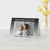 お父さんへの父の日パーソナライズ写真カード カード (黄色い花)