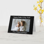 お父さんへの父の日パーソナライズ写真カード カード (黄色い花)