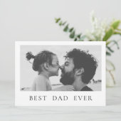 お父さんへの父の日写真 ミニマル ベストダッドエバー カード (スタンド正面)