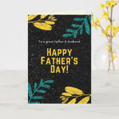 「お父さんへの父の日 グリッター カード」 カード (黄色い花)