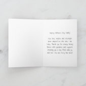 お父さんへの特別な父の日のお祝いメッセージとツール カード (内部)