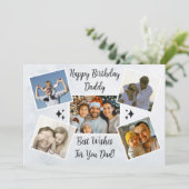 お父さんへの特別な父の日ギフト 5枚の写真を飾ったスタイリッシュなデザイン シーズンカード (スタンド正面)