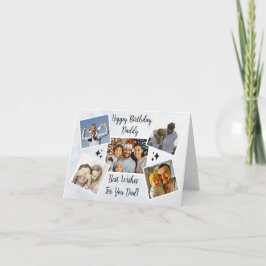 お父さんへの特別な父の日ギフト 5枚の写真を飾ったスタイリッシュなデザイン シーズンカード