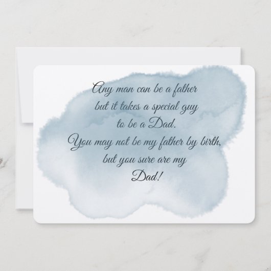 お父さんへの素敵な父の日メッセージ ステップファーザーへ カード (裏面)
