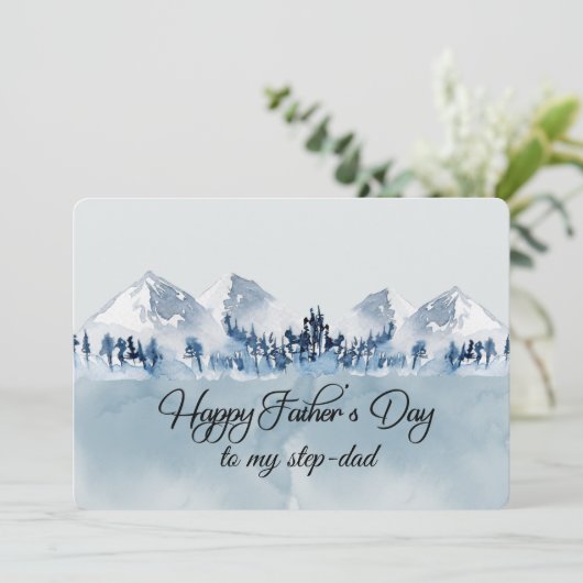 お父さんへの素敵な父の日メッセージ ステップファーザーへ カード (スタンド正面)