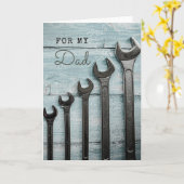 お父さんへの誕生日と父の日カード　工具編 カード (黄色い花)