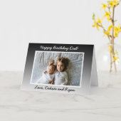 お父さんへの誕生日カード-お子さんの写真をカスタマイズエリアに追加 カード (黄色い花)