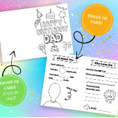 お父さんへの誕生日カード：空白を埋めてください カード