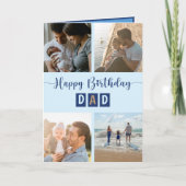 お父さんへの誕生日写真コラージュ最高のカード カード (正面)