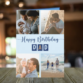 お父さんへの誕生日写真コラージュ最高のカード カード