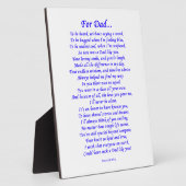 お父さんへの追悼詩 フォトプラーク (側面)