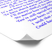 お父さんへの追悼詩 ポスター (角)