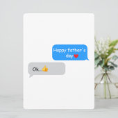 お父さんへの面白い父の日カード - テキストメッセージDad (スタンド正面)