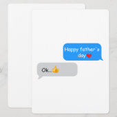 お父さんへの面白い父の日カード - テキストメッセージDad (正面/裏面)