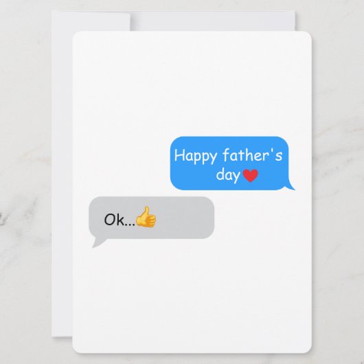 お父さんへの面白い父の日カード - テキストメッセージDad (正面)
