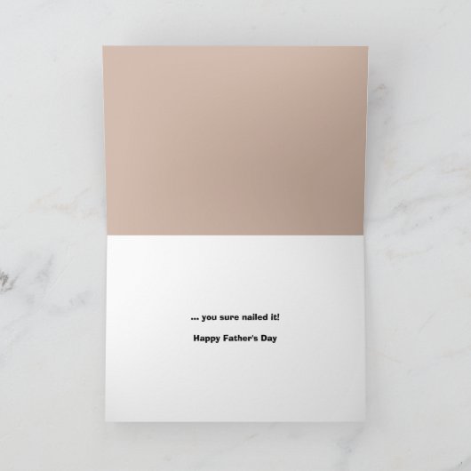 お父さんへの面白い父の日プレゼント ハンマー シーズンカード (内部)