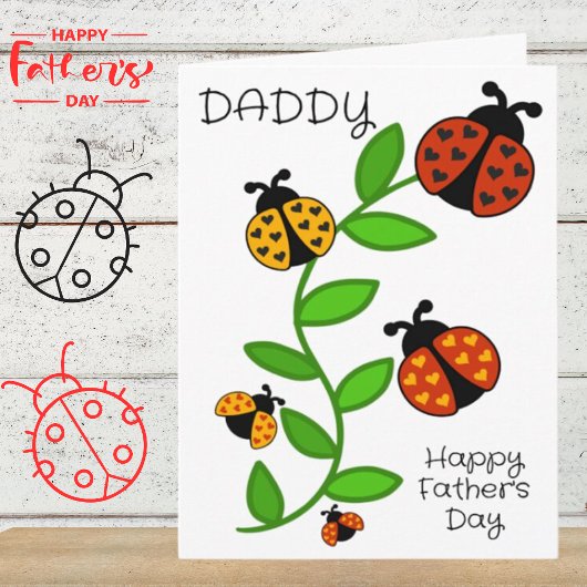 お父さんへ子供たちよりの父の日のおめでとうメッセージ カード