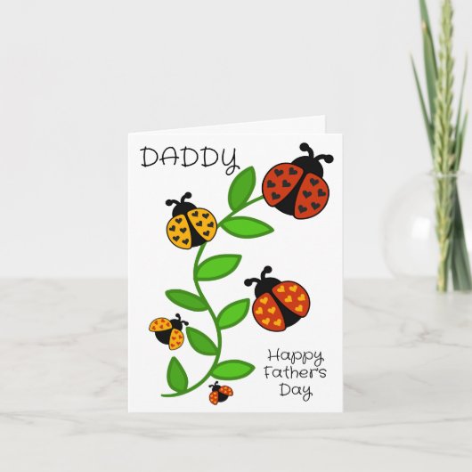 お父さんへ子供たちより父の日のおめでとうメッセージ カード (正面)