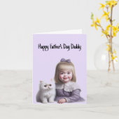 お父さんへ愛を込めて（娘より） カード (黄色い花)