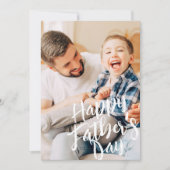 お父さんへ シンプル モダン オーダーメイド フォト シーズンカード (正面)