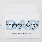 お父さんへ　ハッピーデーカード、父の日ギフト特製 シーズンカード (正面/裏面)