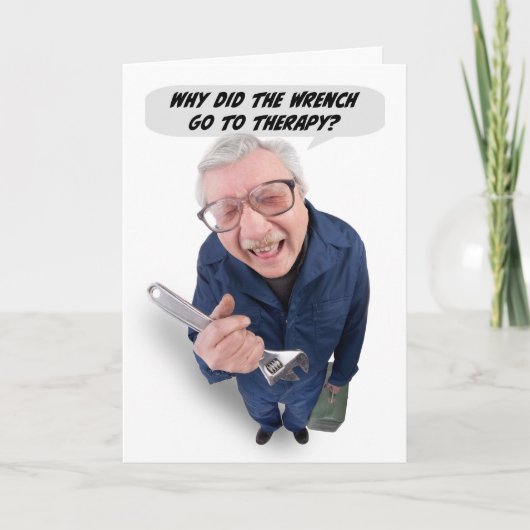 お父さんへ、ユーモアたっぷりのダジャレを披露しよう！（おやじ、ダジャレを言ってやるぜ！） シーズンカード (正面)