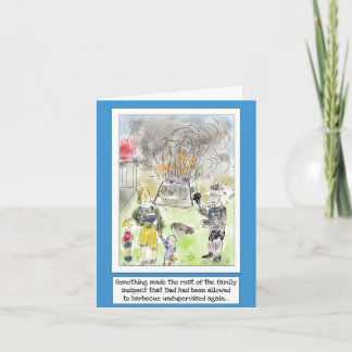 お父さんへ　ユーモアたっぷり！ BBQクッキングの楽しいカード カード